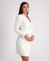 The Galadriel Blazer Dress - White Jacket by Urbbana