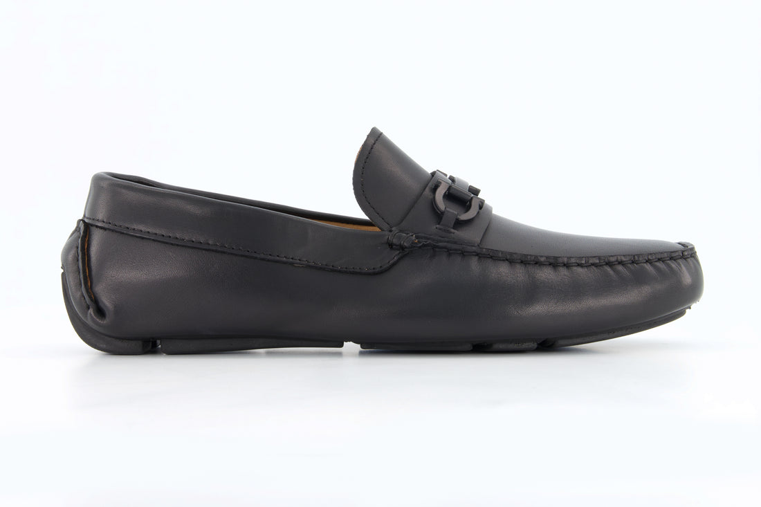 Portofino Driving Loafers - Black - Loafers by Urbbana