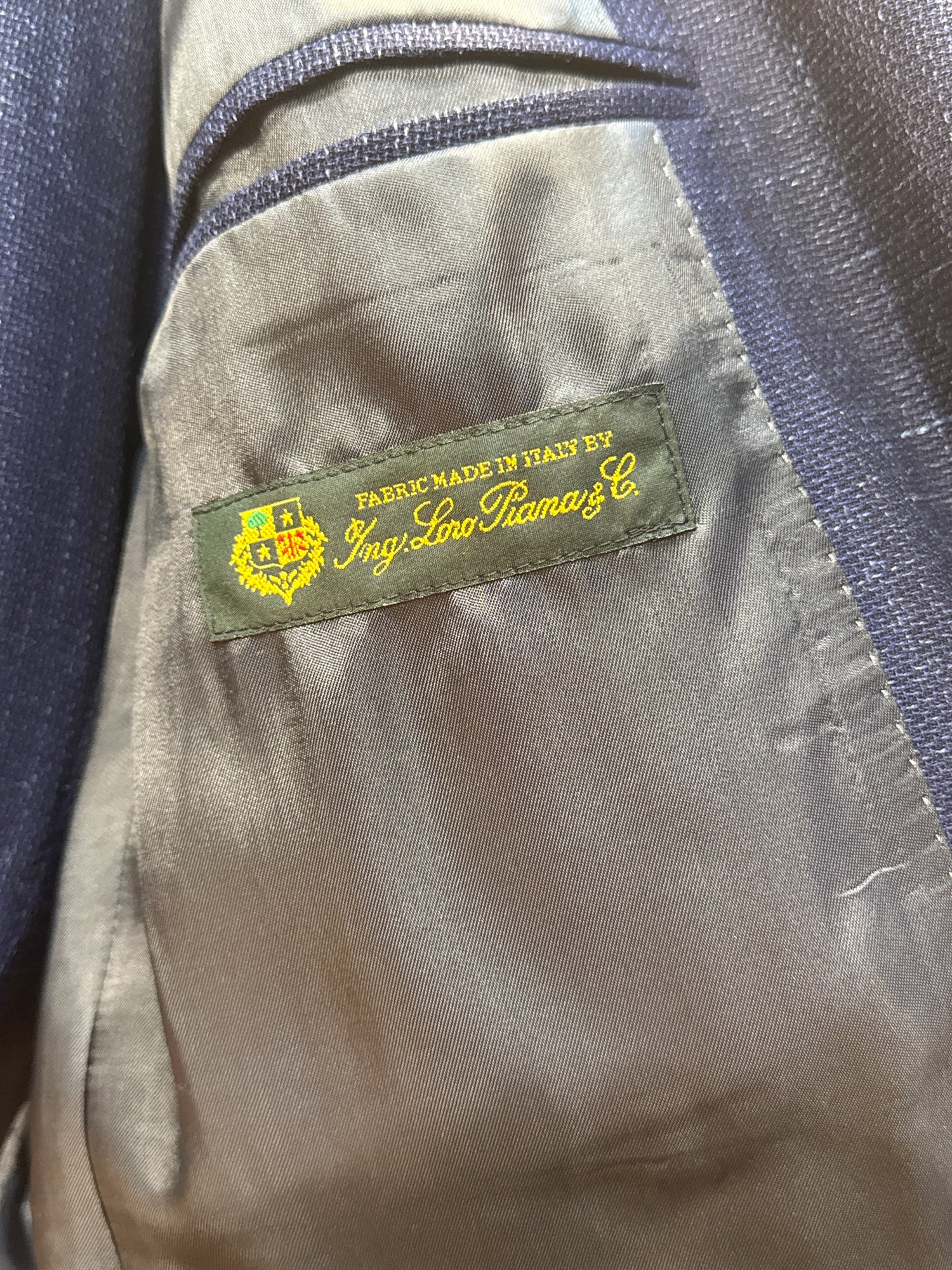 Marcus Loro Piana Linen Cloth Suit - Navy Check - Made In Italy