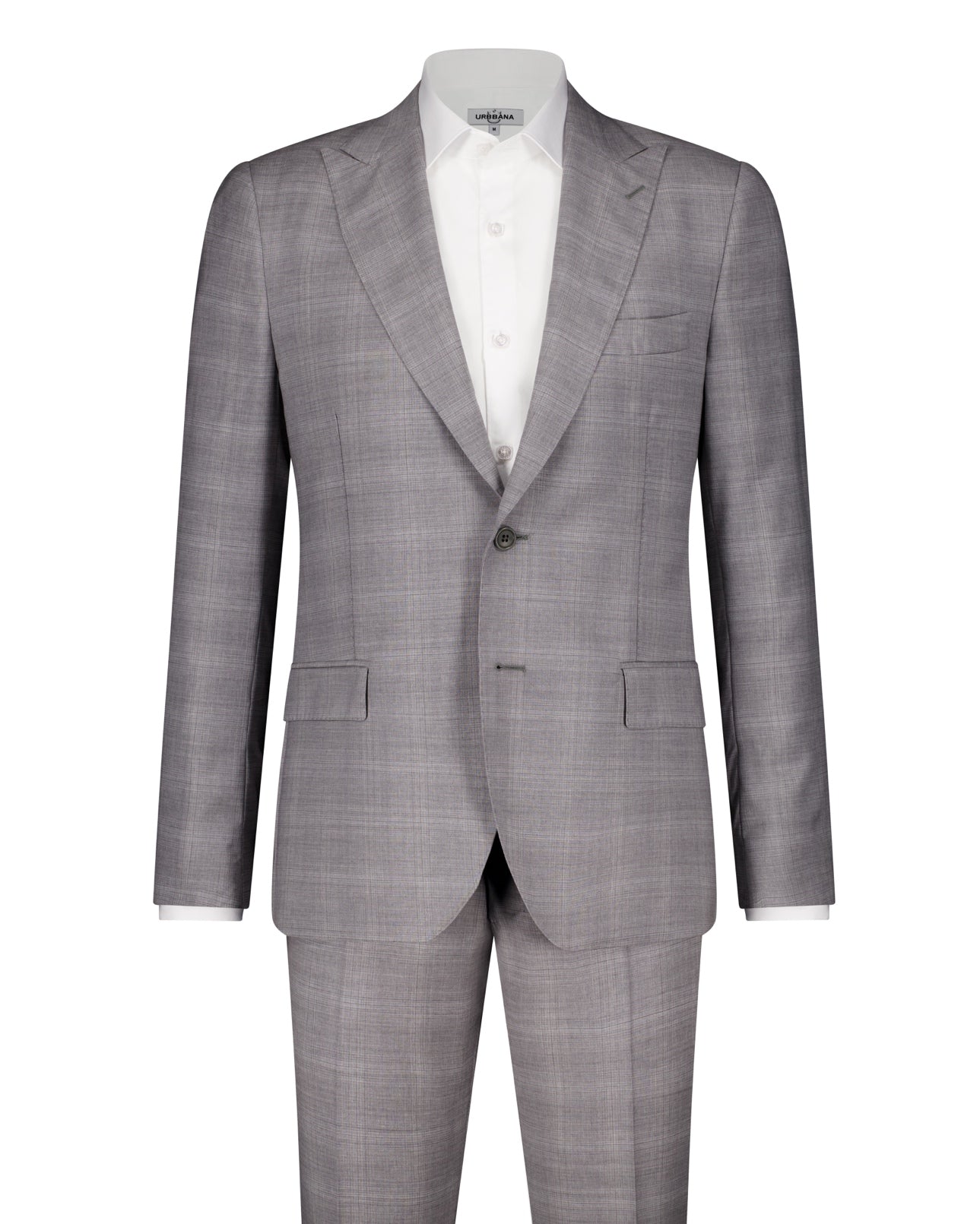 Argento Zegna Cloth Suit - Check Silver - Zegna Fabric Suit