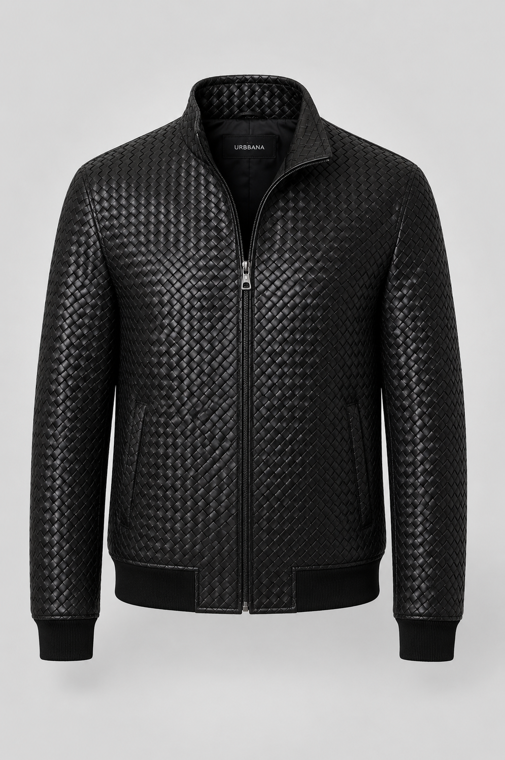 Black Braided Leather - Check