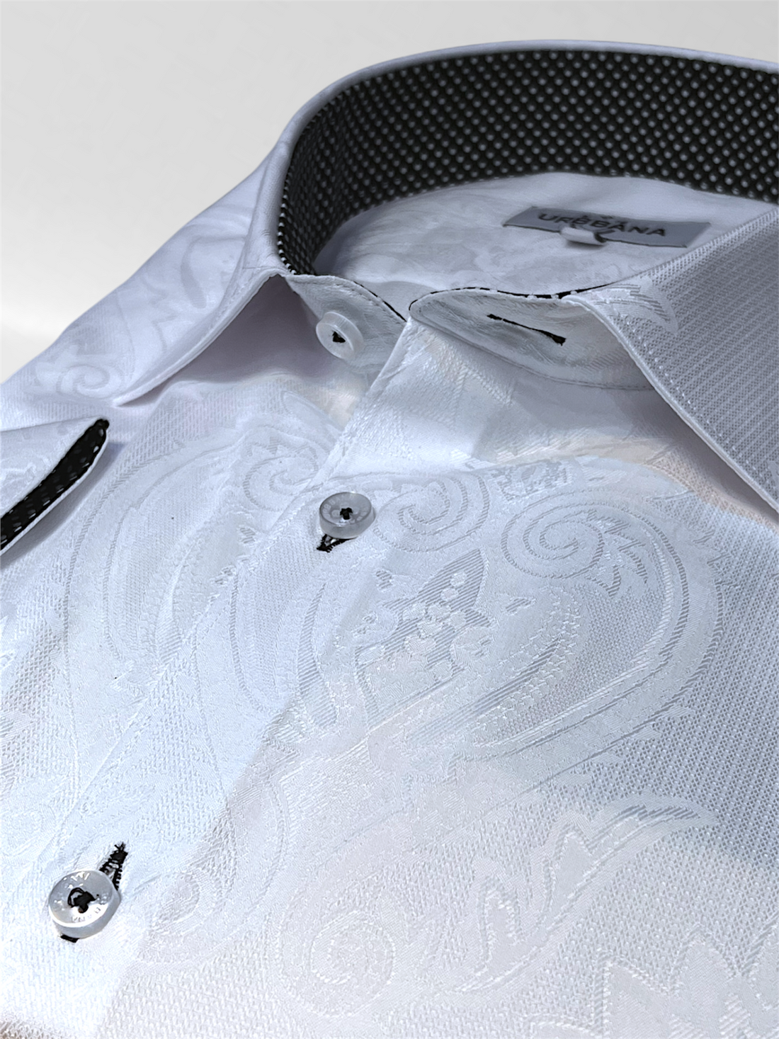 Jacquard Shirt Fabric with Textured Pattern- Urbbana