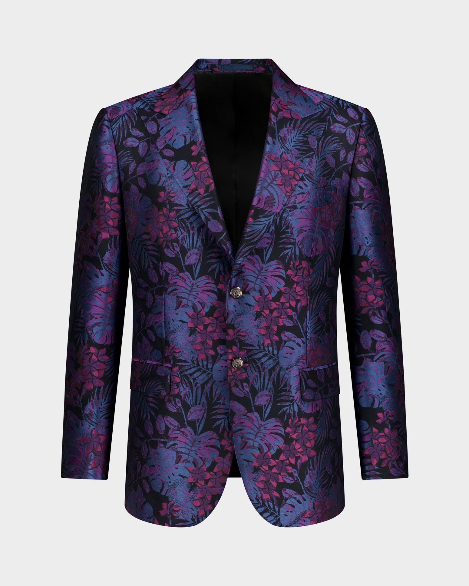 Teal Jacquard Suit Jacket By Urbbana