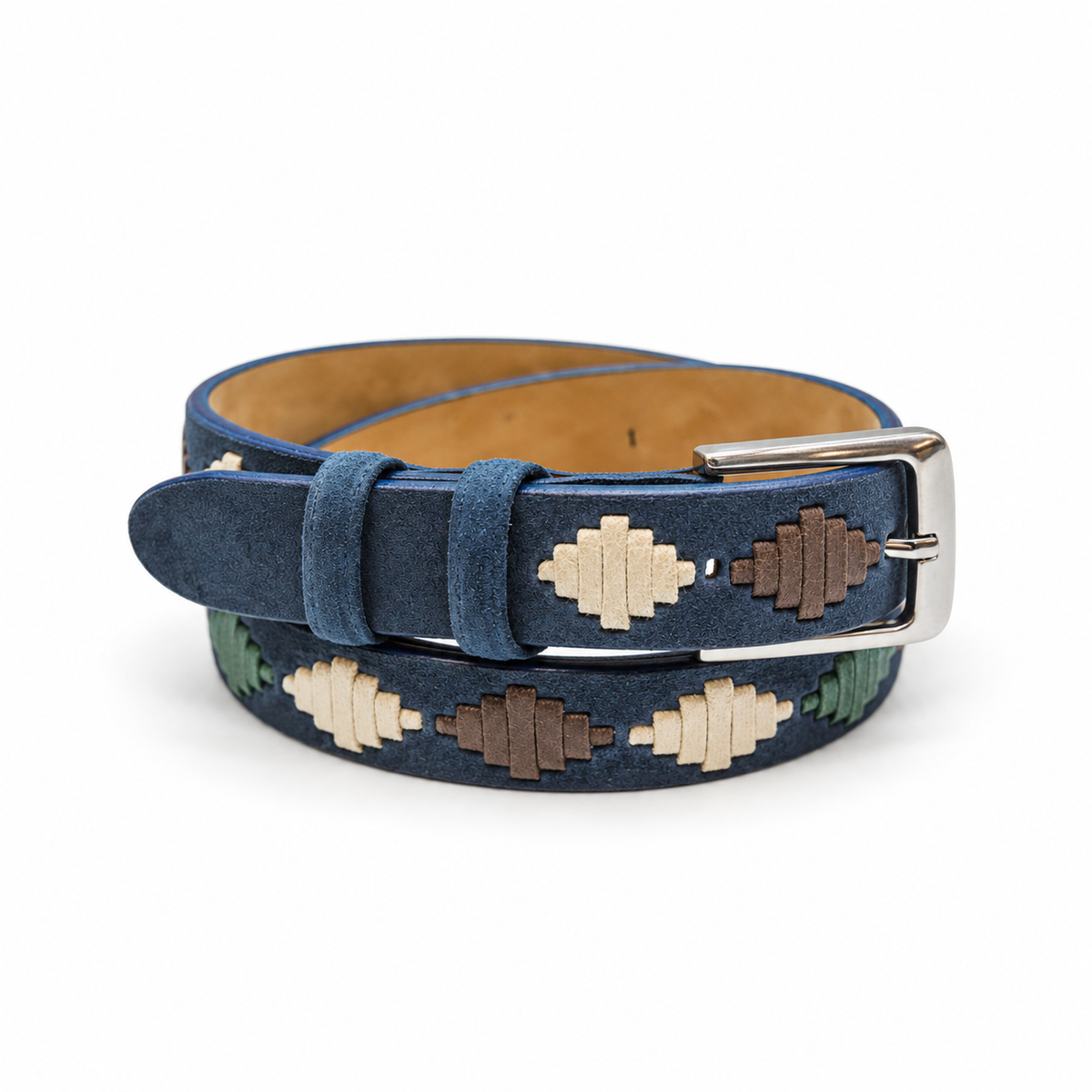 The Vincenzo Diamond Belt — studio product view