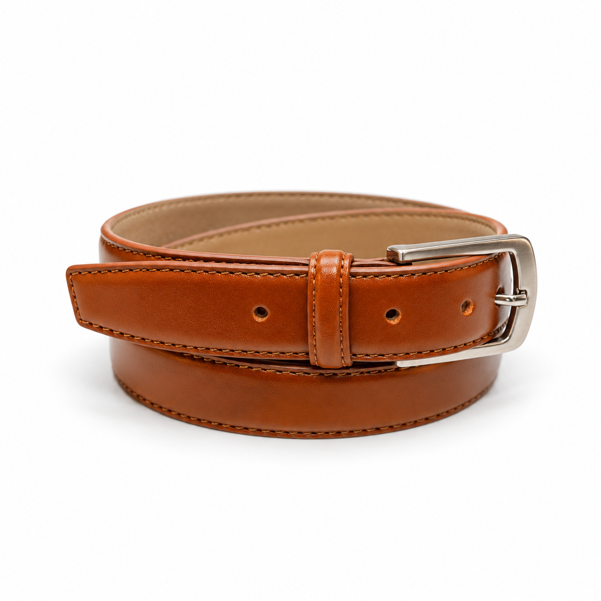 The Rami Belt - Cognac Tan — studio product view