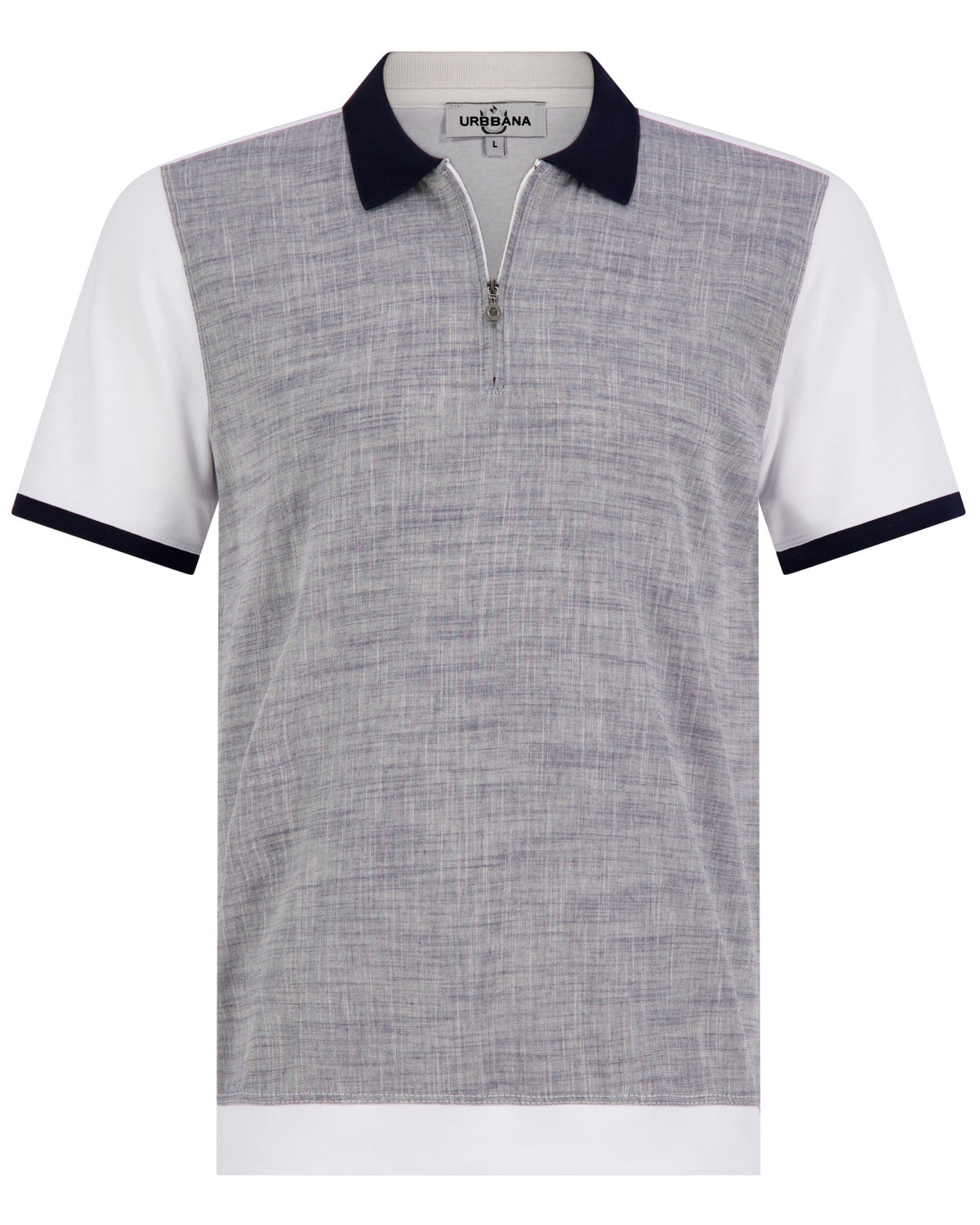 Athens cotton/linen - White & Grey - Smart Casual Style