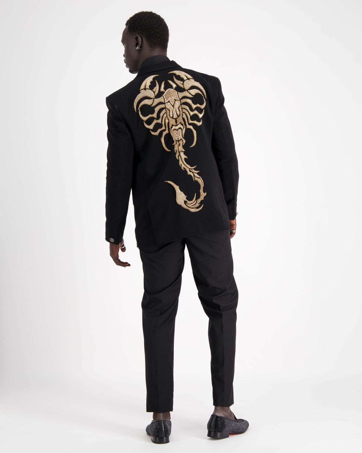 URBBANA black Scorpion ceremony jacket.