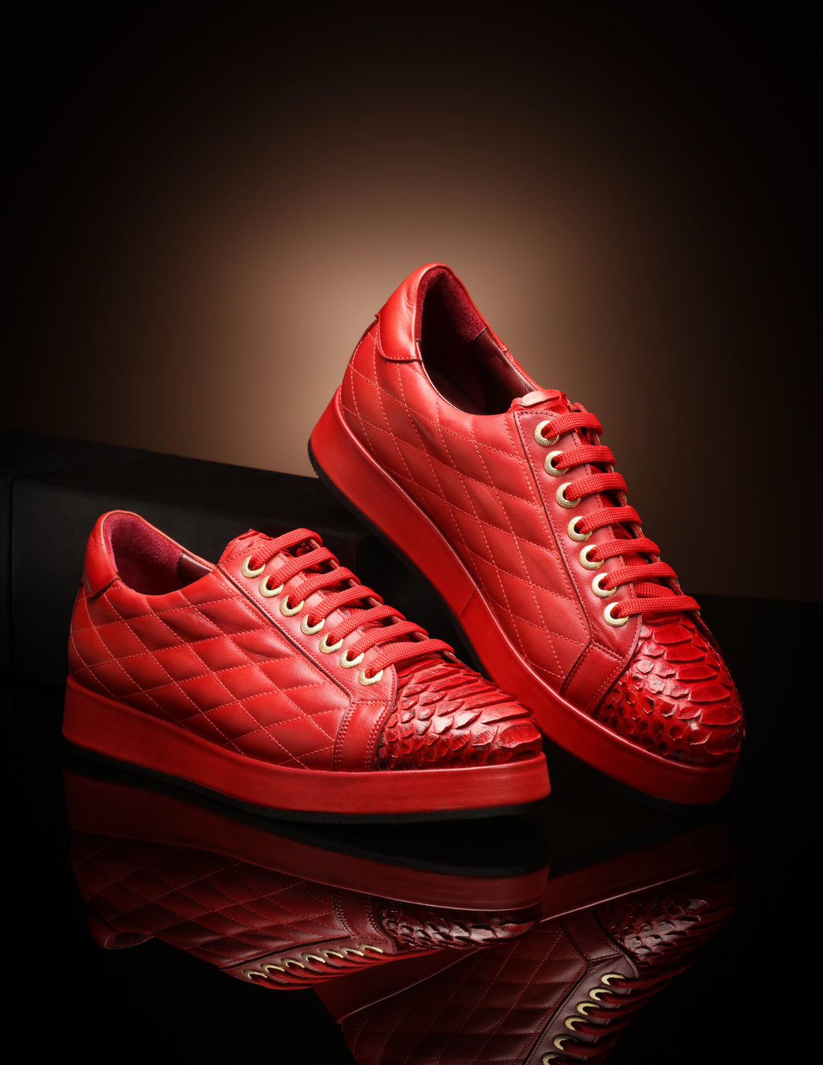Danilo Python Sneakers - Ruby Red - Sneaker by Urbbana