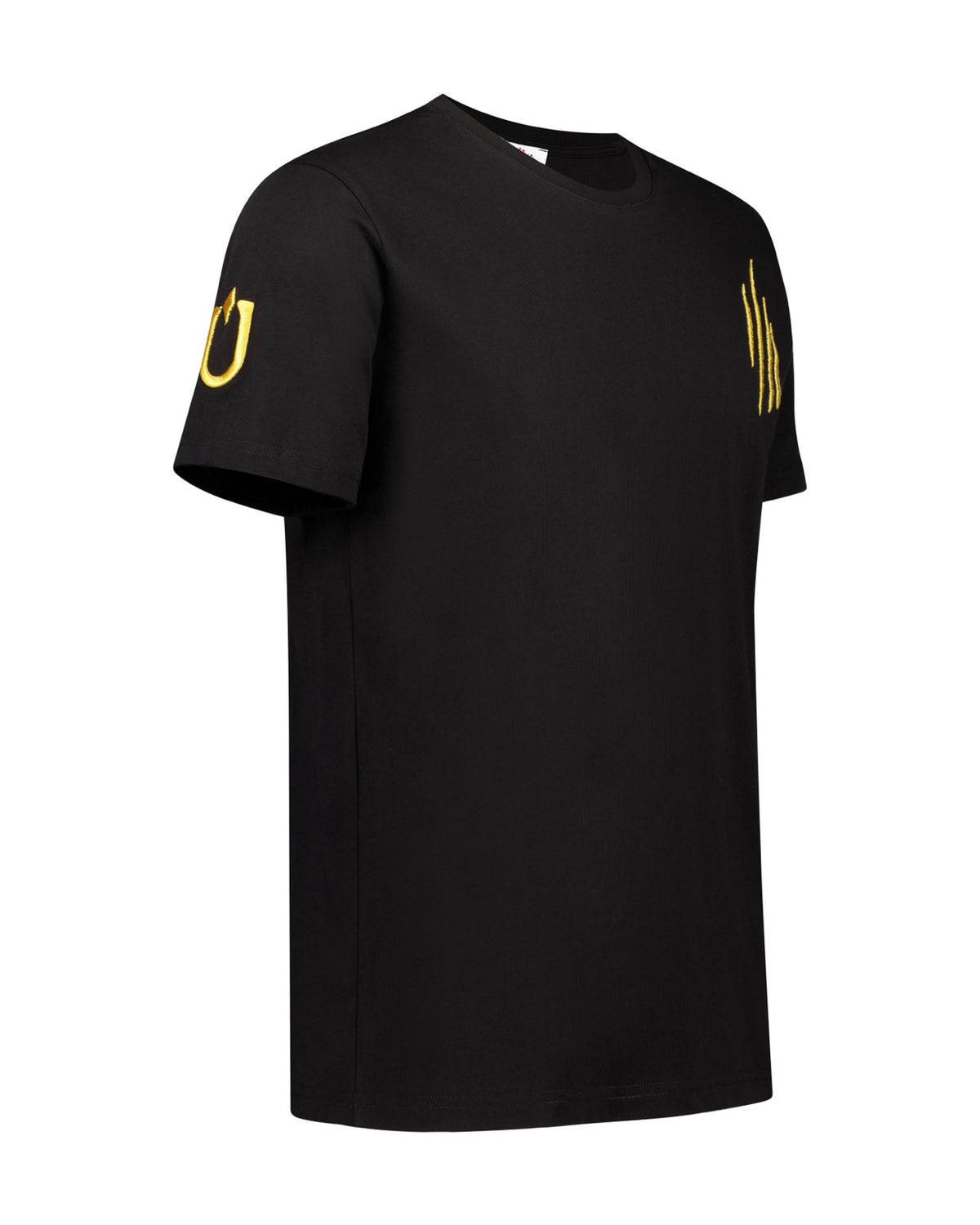 Fine Cotton URBBANA T-shirt with Claw Embroidery - Black - t-shirt by Urbbana