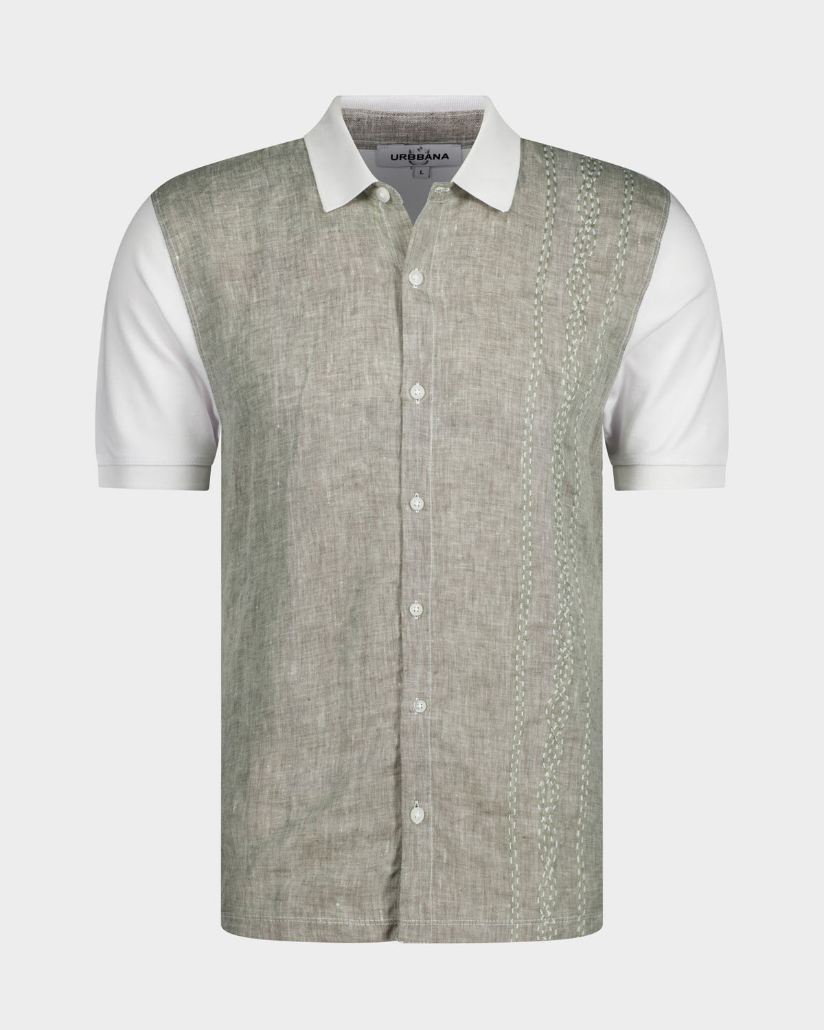 URBBANA pastel pink polo shirt.