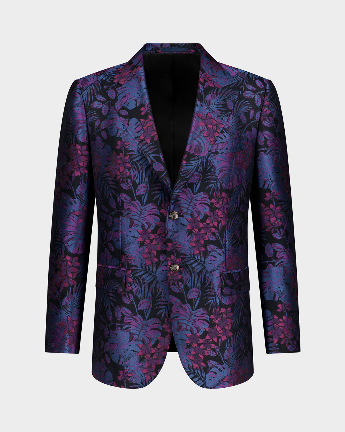 URBBANA teal jacquard suit jacket.