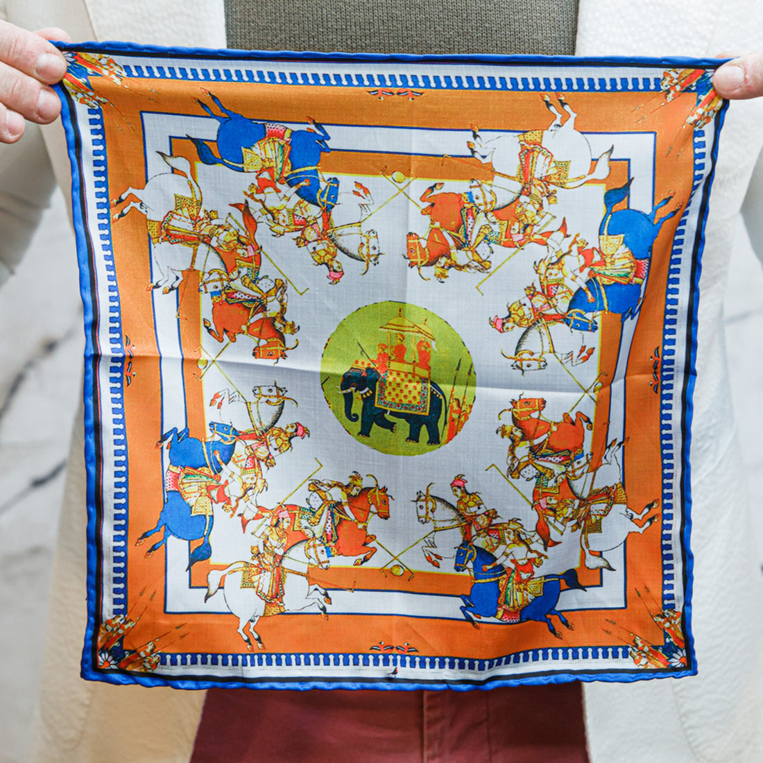 Pocket Square - War of Horses - URBBANA Pocket Square Collection