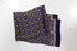 Silk Scarf - Navy, Blue & Yellow - URBBANA Silk Scarves