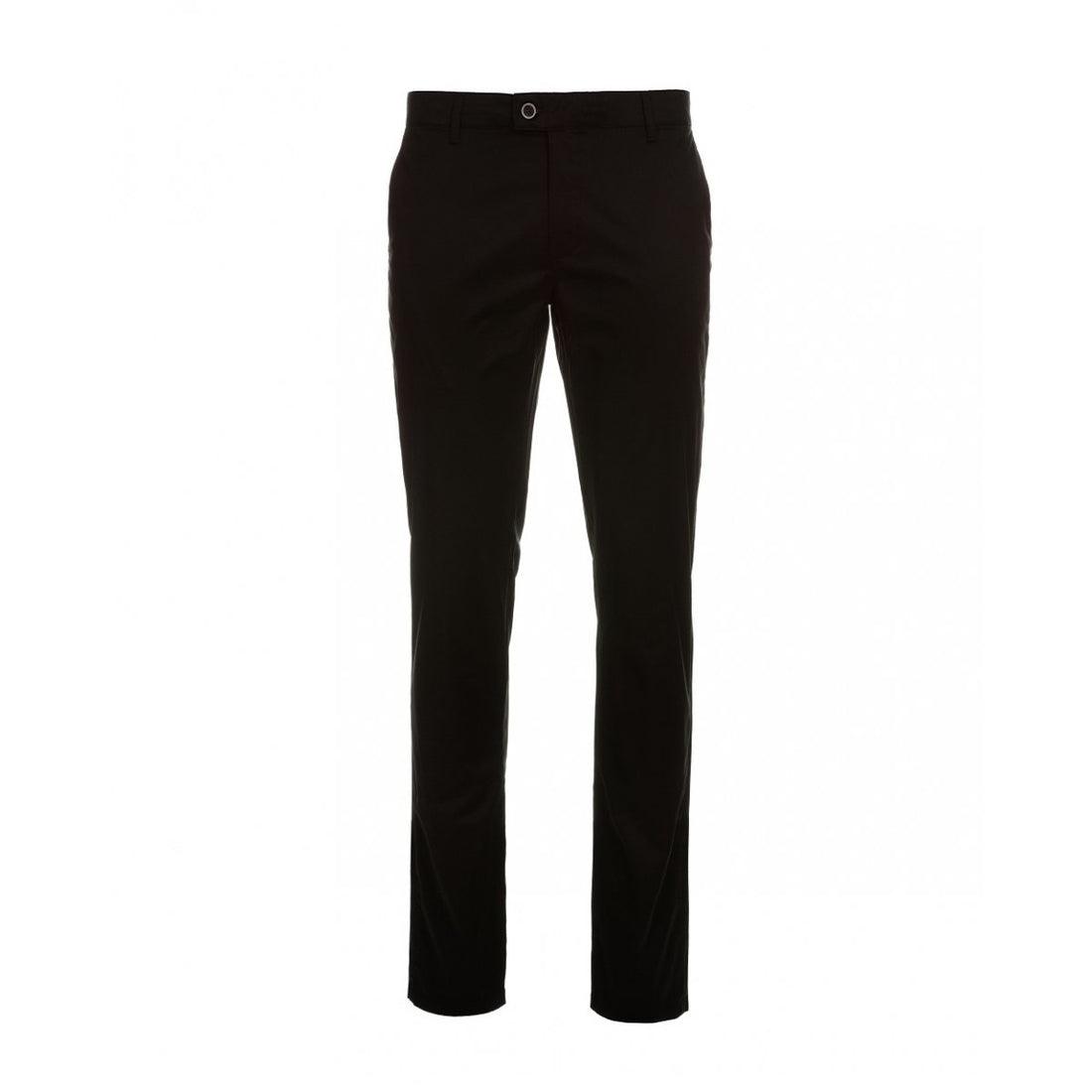 Black Cotton Stretch Chinos - Tailored Trousers