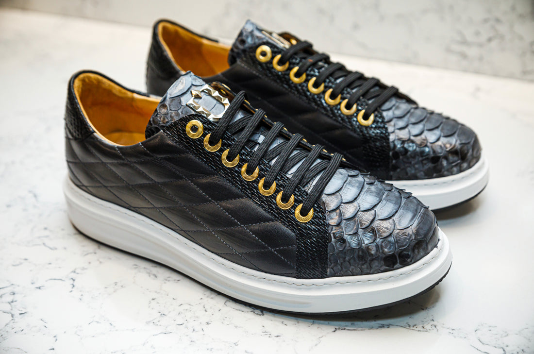 The Danilo Python Sneakers - Grey & Black - Sneaker by Urbbana