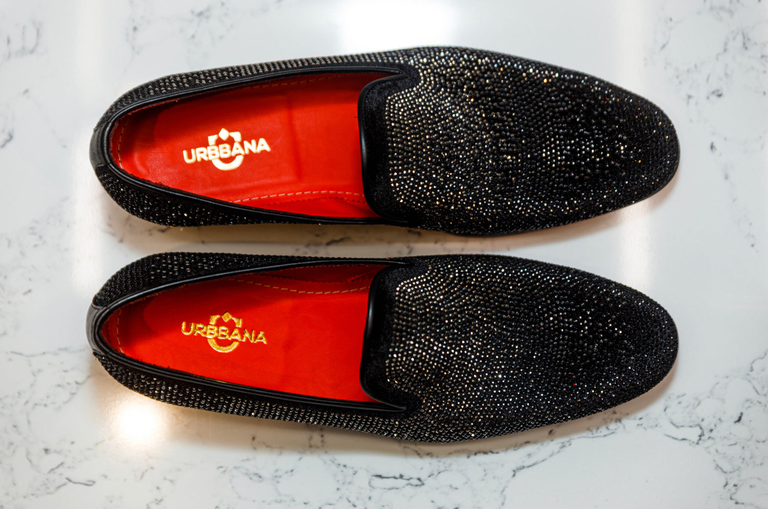 The Mandana Diamond Loafers - Black - Loafers by Urbbana