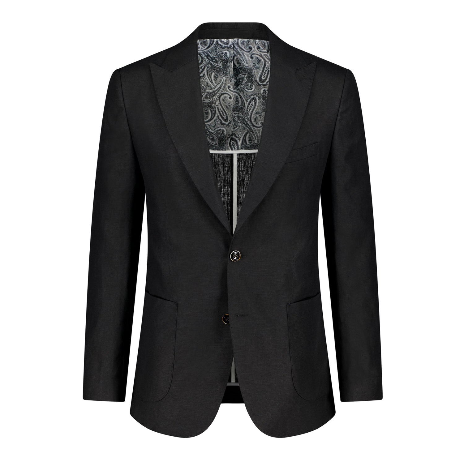 The Black Linen Jacket - Jacket by Urbbana