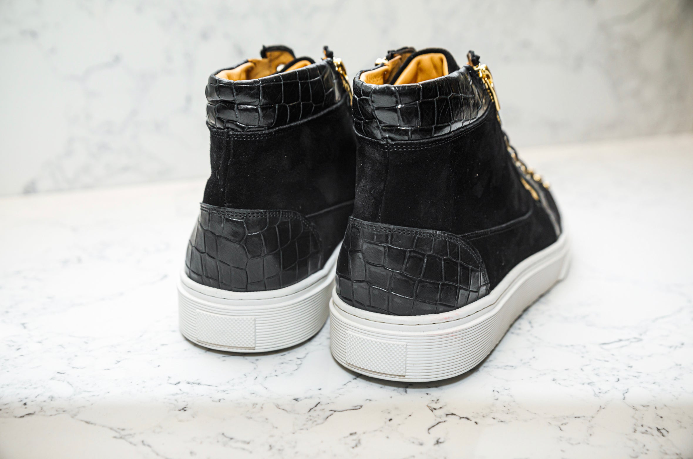 The Azzuri High Top Sneakers - Black - Sneaker by Urbbana