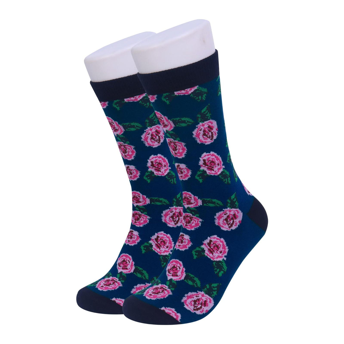Dress socks - Rose and Blue - URBBANA Cotton Socks