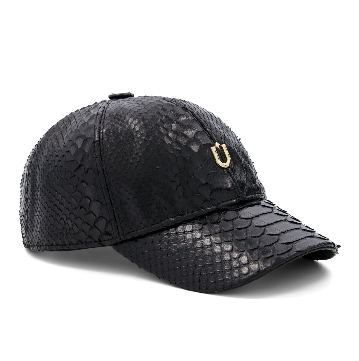 Nuno Python Skin Cap - Black - URBBANA Luxury Hat Collection