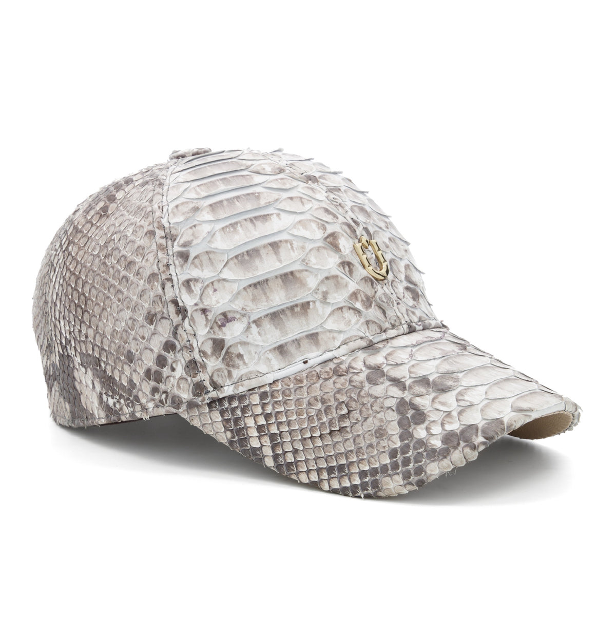 Nuno Python Skin Cap - White - URBBANA Luxury Hat Collection