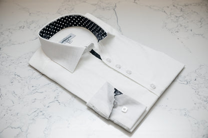 Croc Jacquard Shirt - White - Shirt by Urbbana