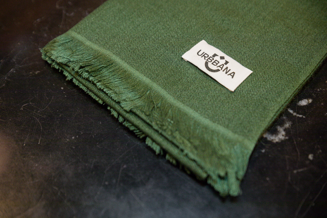 Cashmere/Silk Blend Scarf - Green - Scarf by Urbbana
