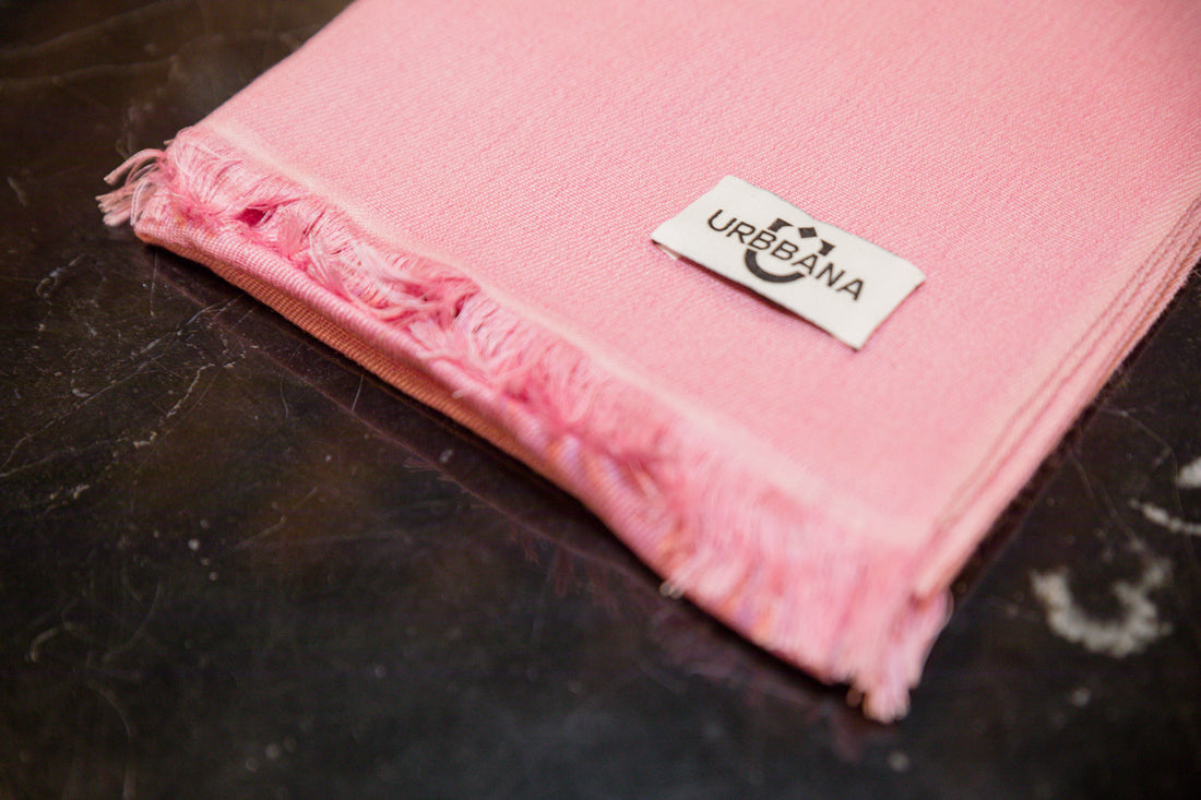 Cashmere/Silk Blend Scarf - Pink - Scarf by Urbbana