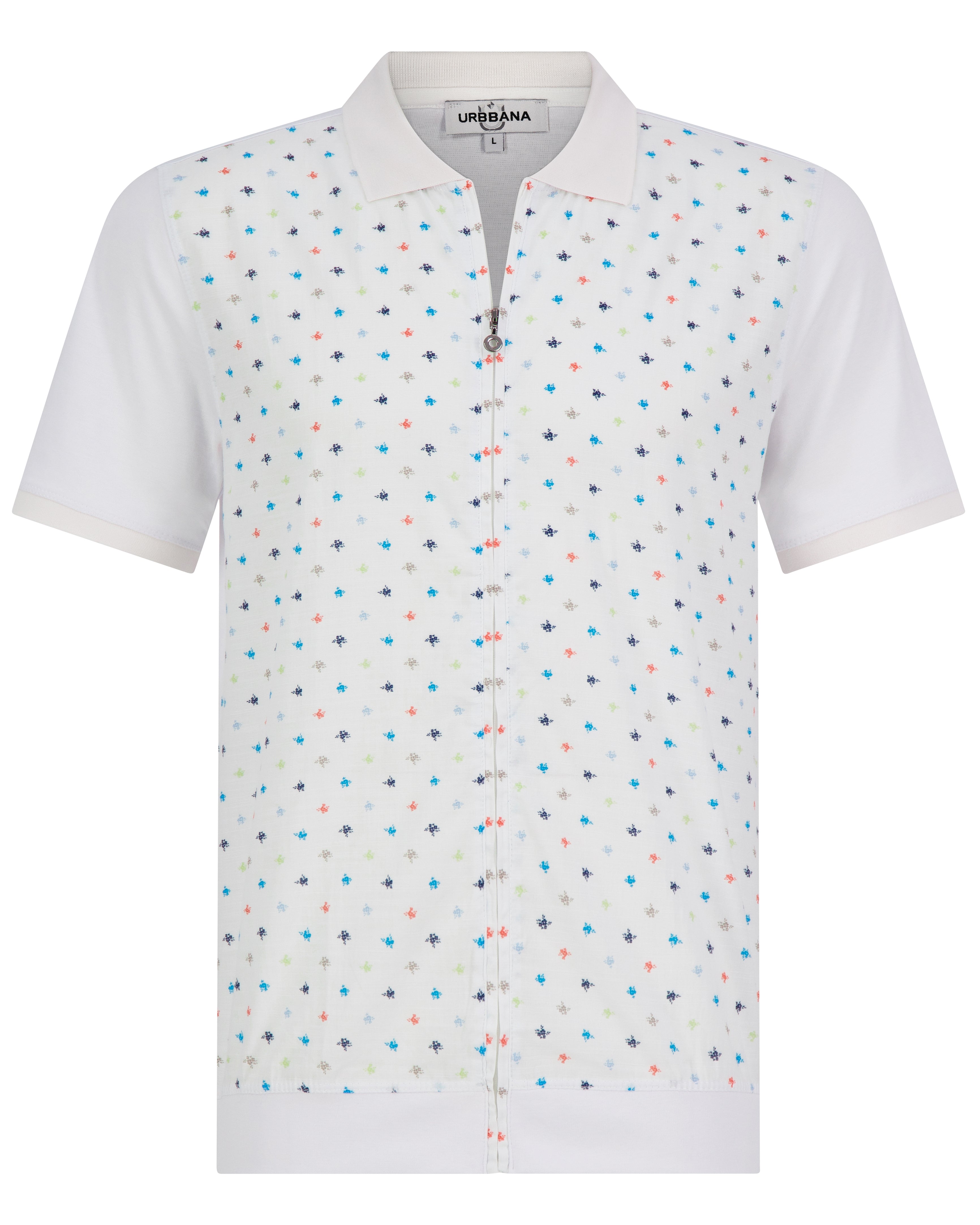 Athens cotton/linen polo - Mini Floral - Polo shirt by Urbbana