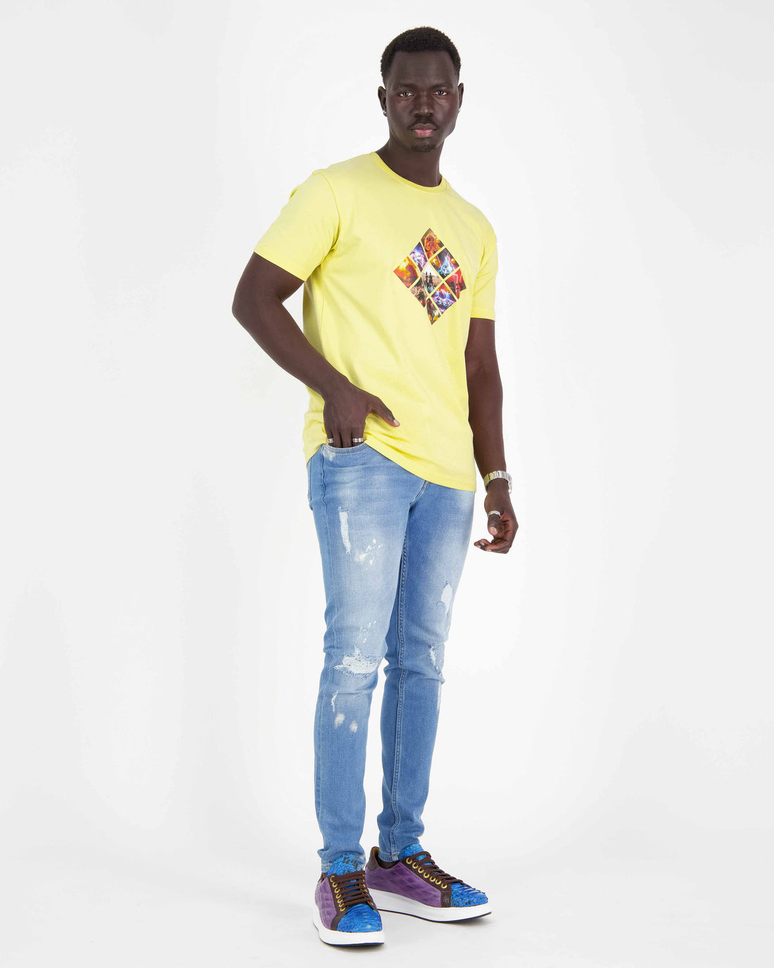 Fine Cotton T-shirt with Music Bands Rubber Print -Unique Handmade T-Shirts