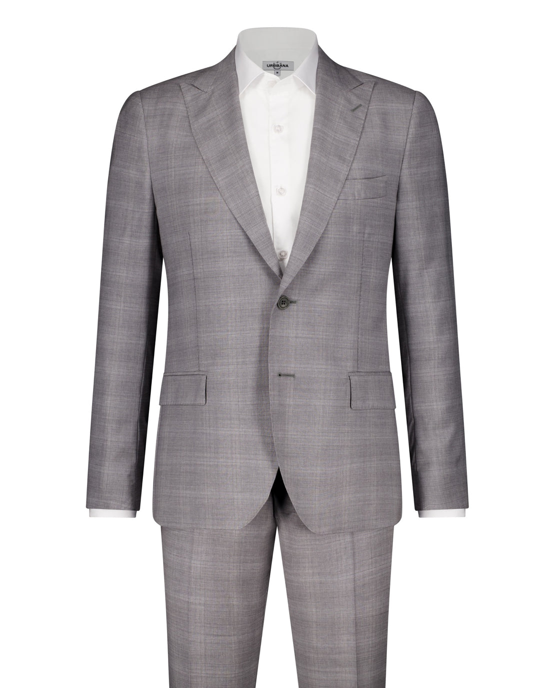 Argento Zegna Cloth Suit - Check Silver - Zegna Fabric Suit