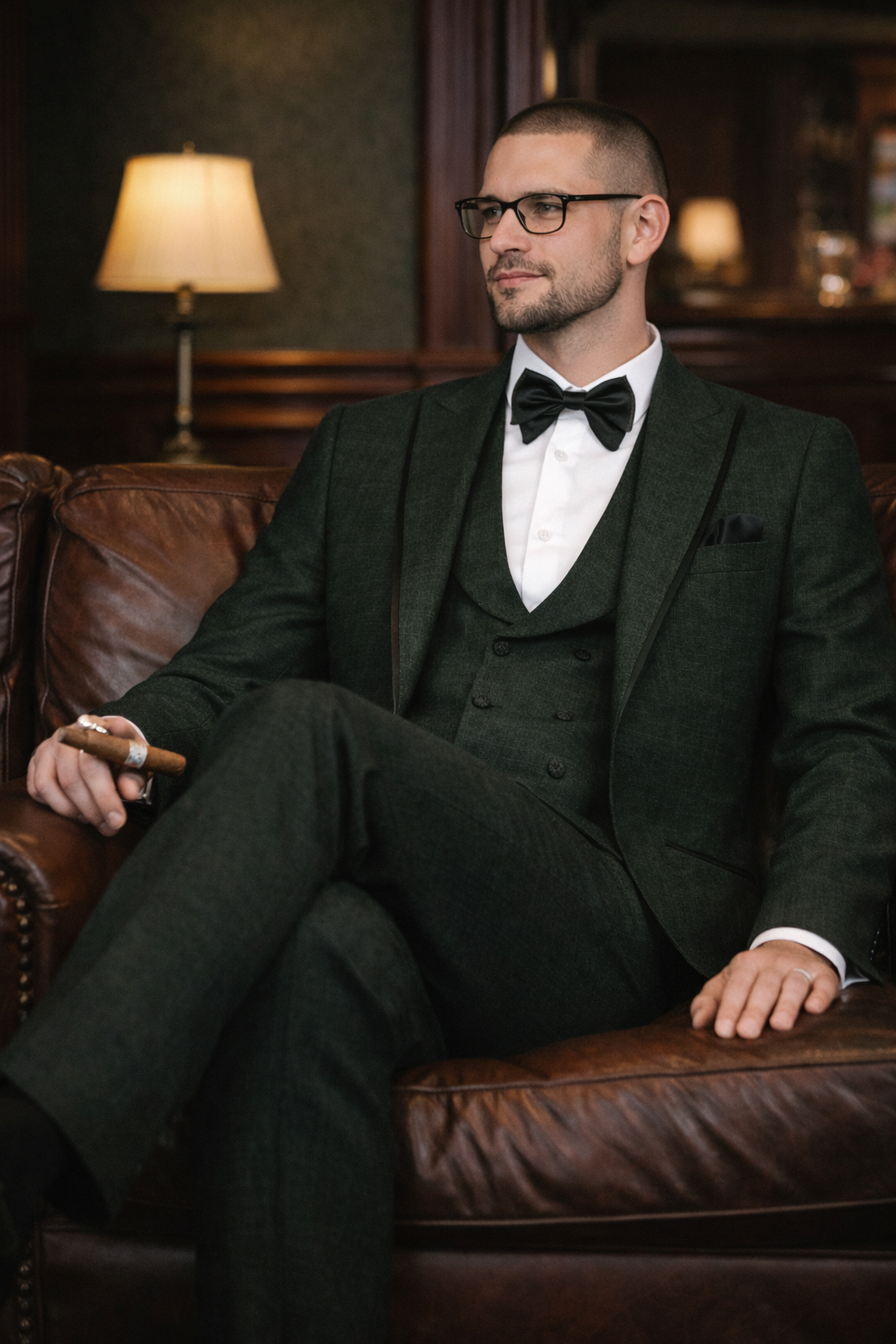 The Alkonost Emerald Ceremonial 3pc Suit - Green