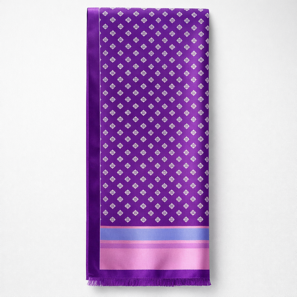 The Florence Silk Scarf - Purple &amp; Pink