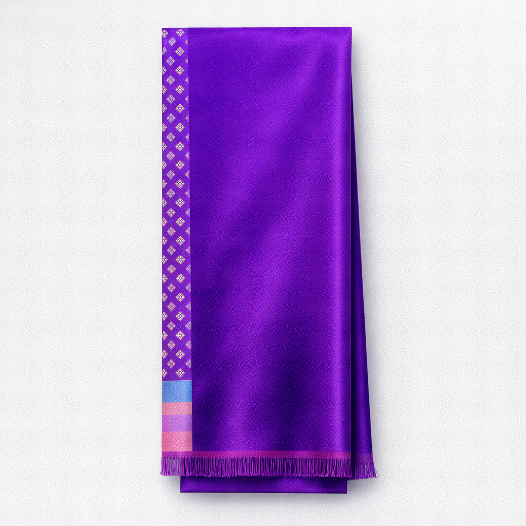 The Florence Silk Scarf - Purple &amp; Pink