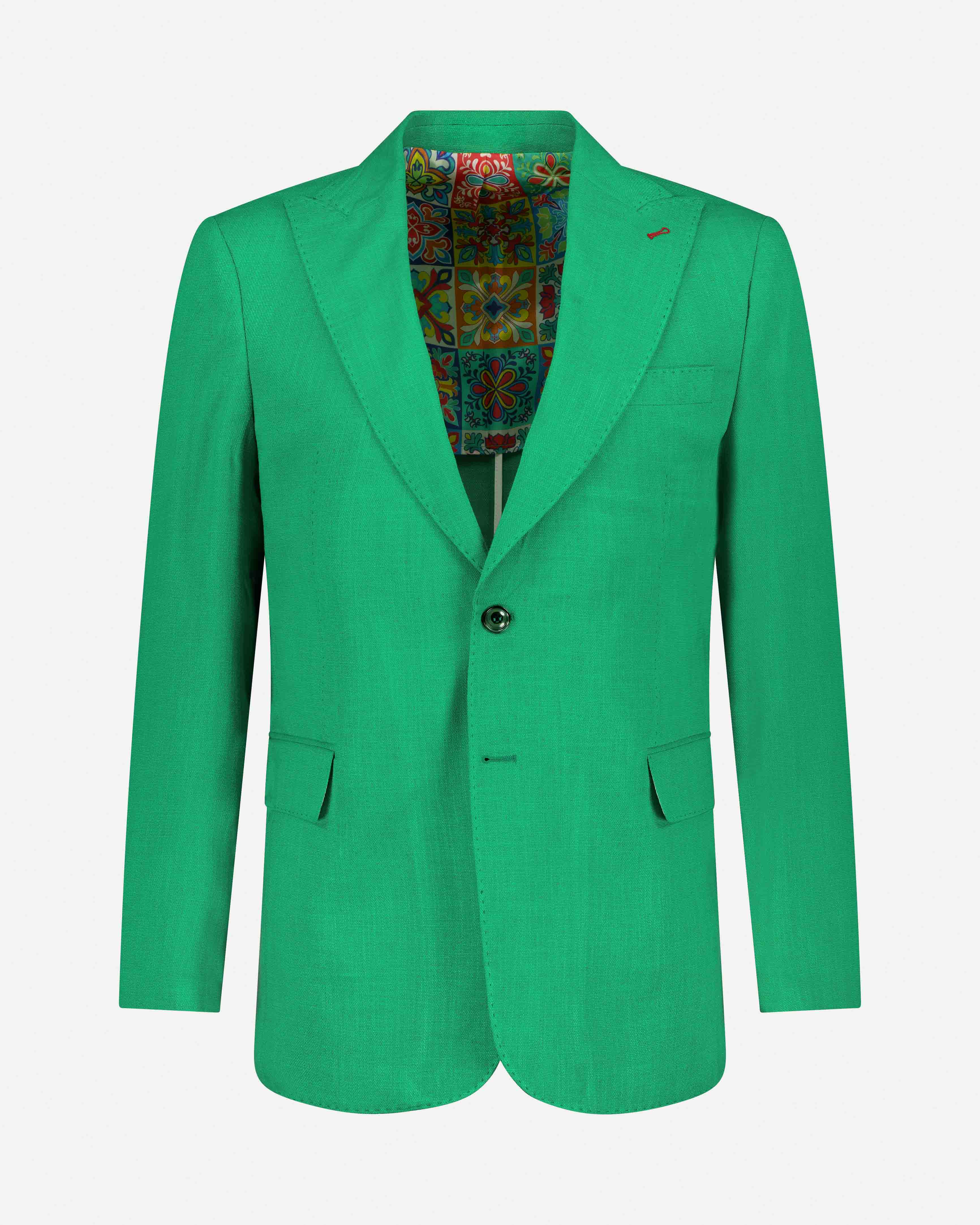 The Etreta Linen Jacket - Green - Stylish Formal Wear by Urbbana