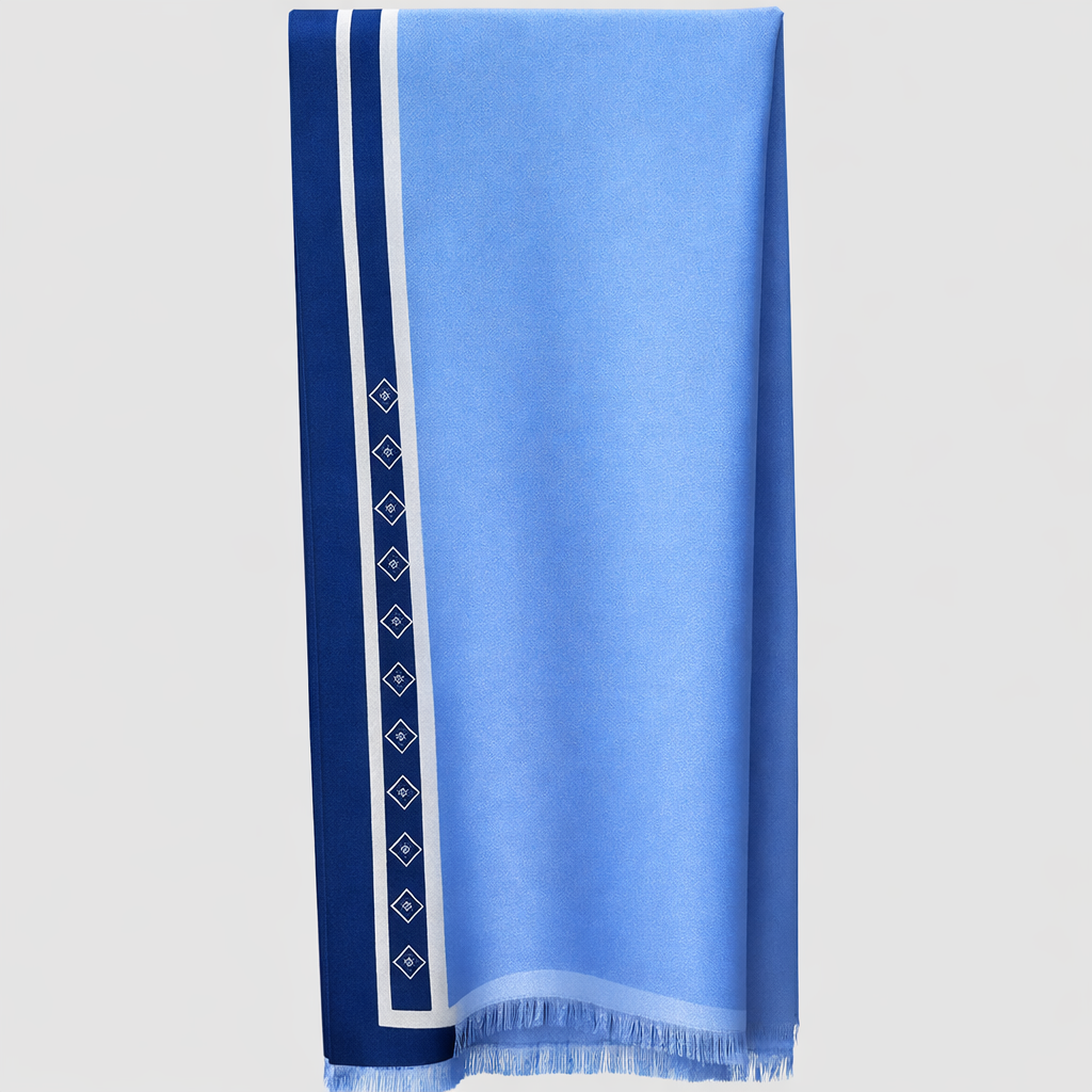 The Florence Silk Scarf - Light Blue