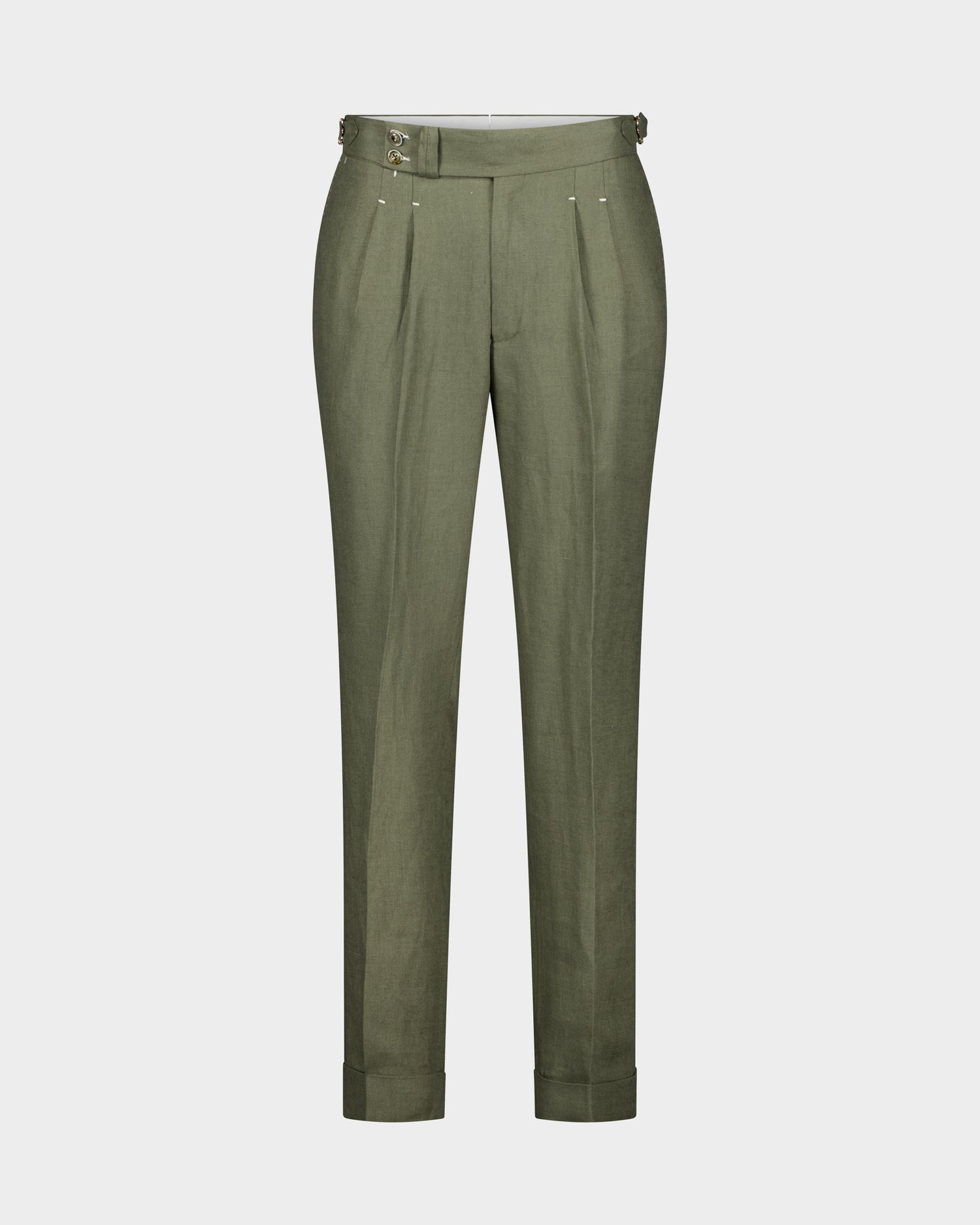 Santorini Pleated Trouser - Forest Green