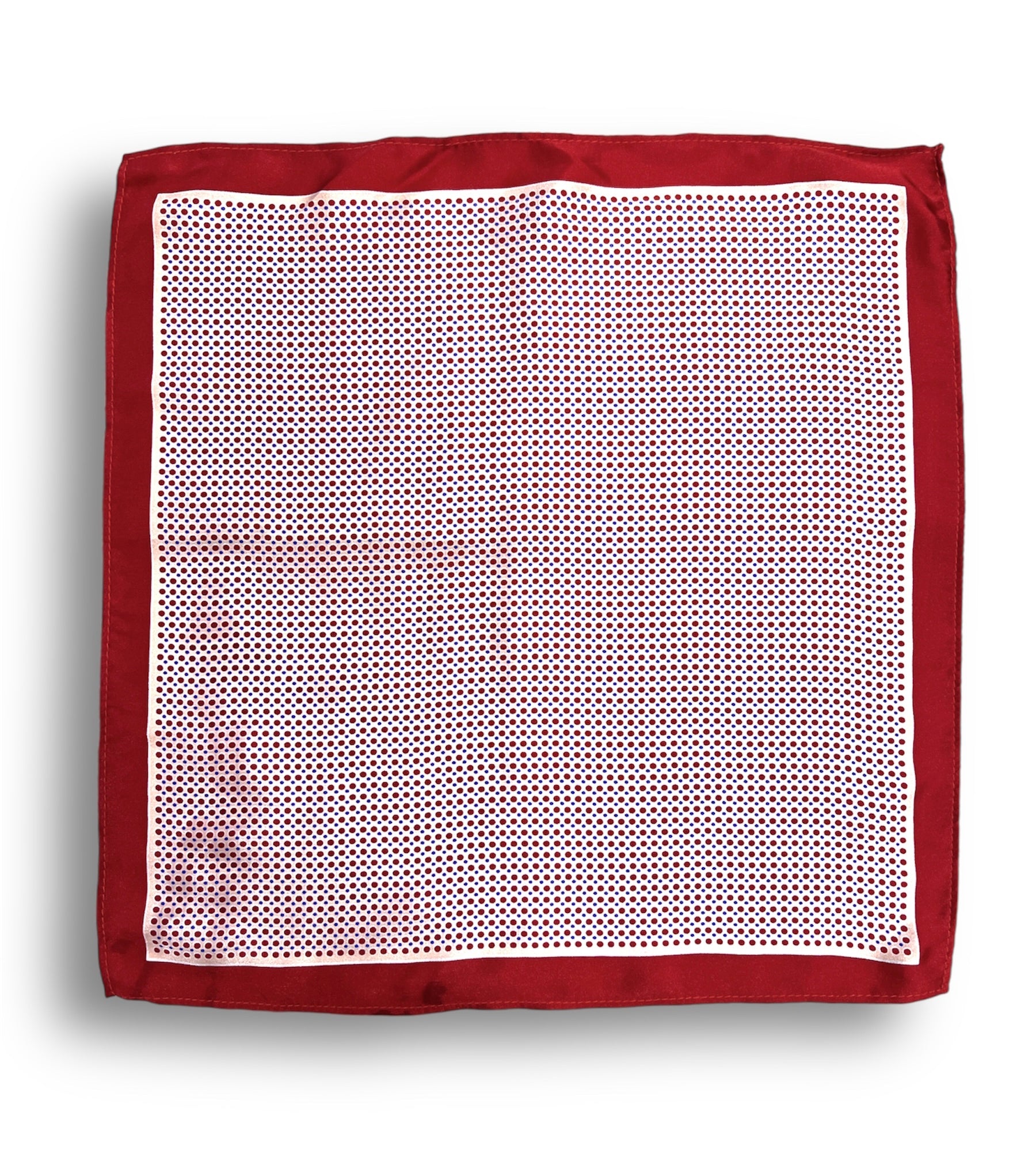 Pocket Square - Light Pink &amp; Red Dot