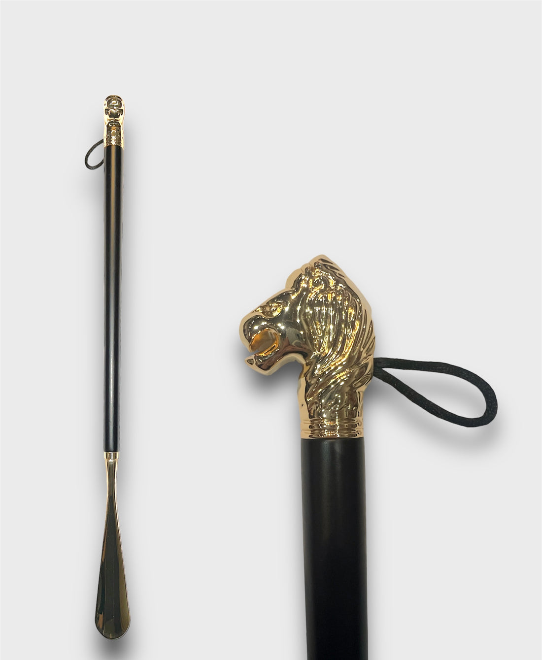 Lion Shoe Horn - Black &amp; Gold