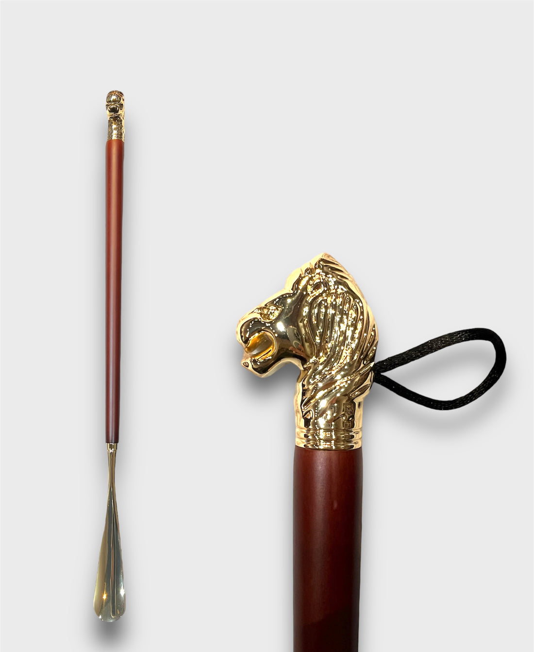 Lion Shoe Horn - Brown &amp; Gold