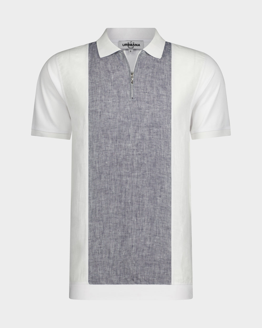 The Milano Cotton/Linen Polo - Charcoal