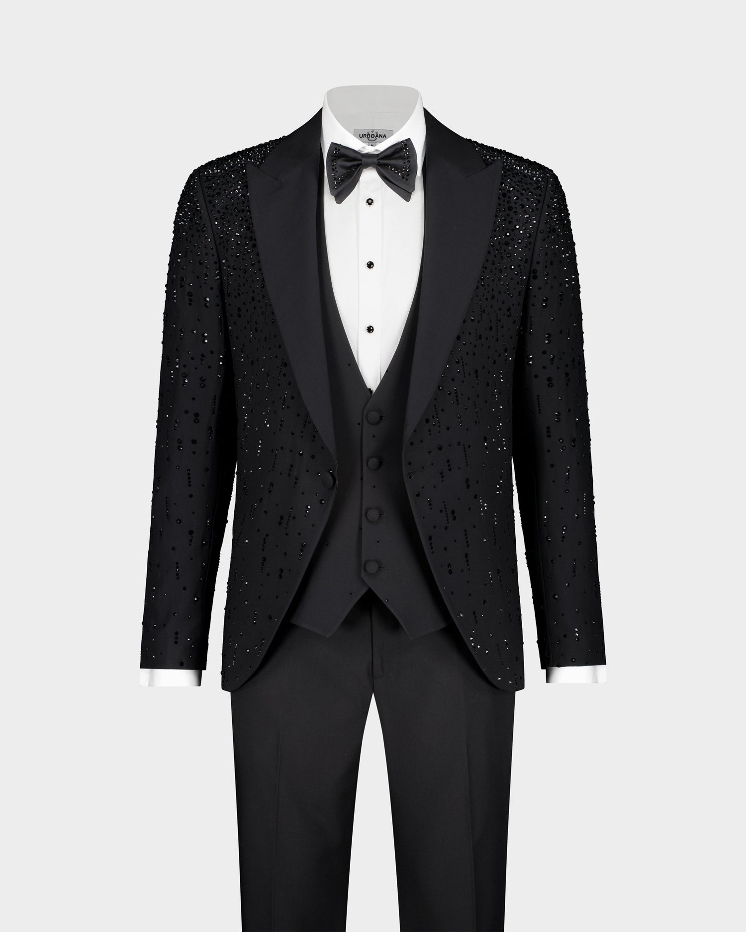 The Roc Noir Ceremonial 3pc Suit - Black beaded