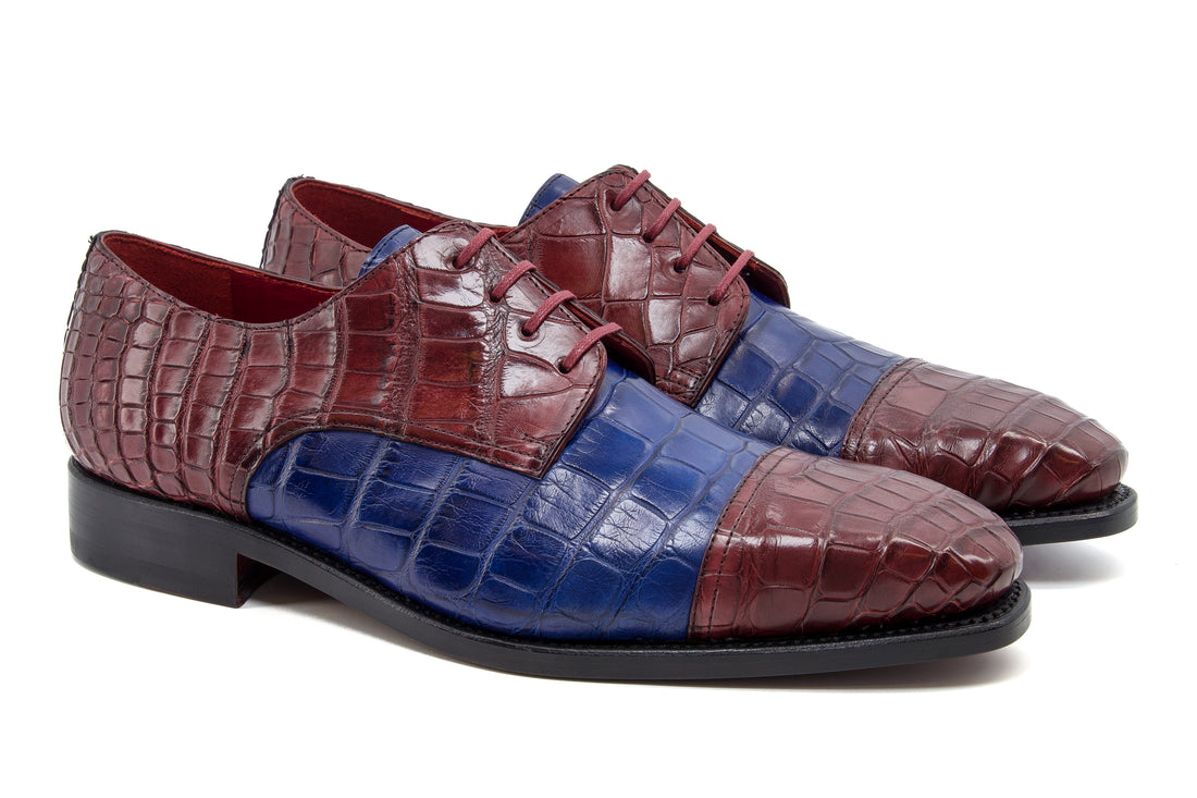 Alligator - Two-tone Derby - Shoes by Urbbana - Modern Sophistication