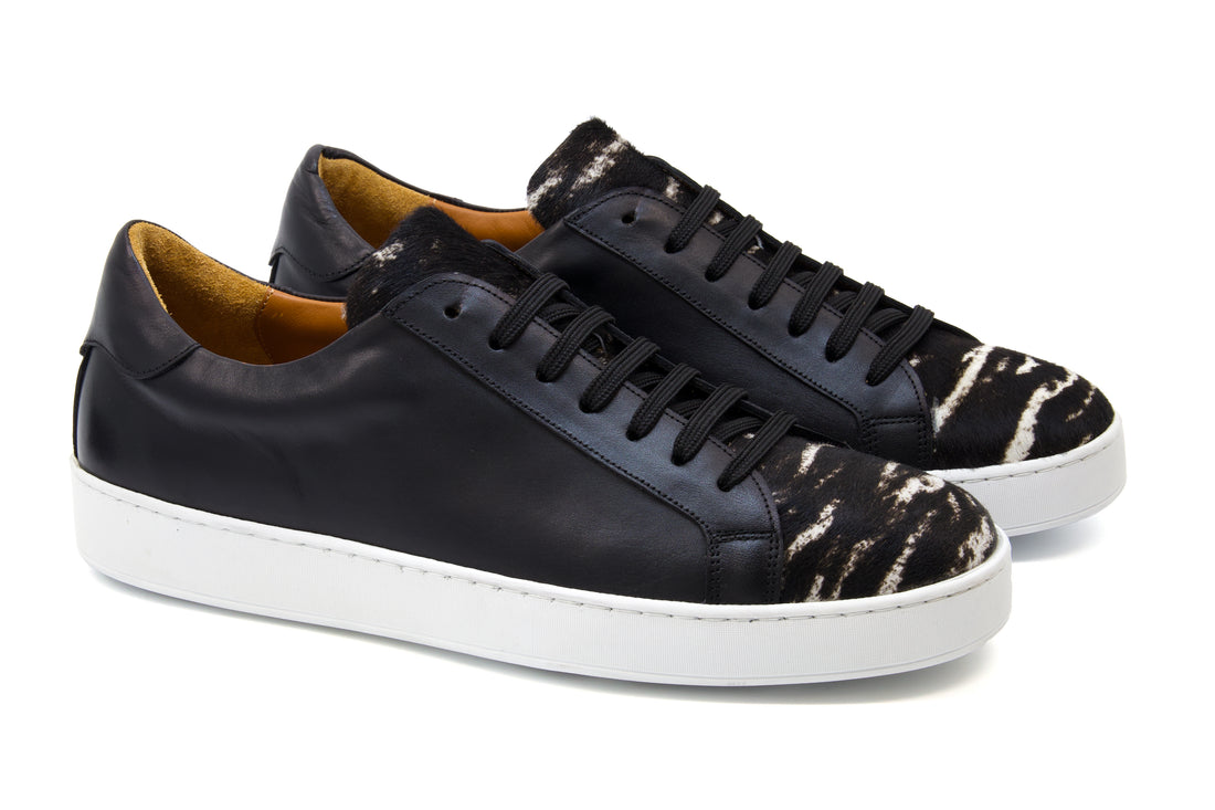 Martin Low Sneakers - Black & White - URBBANA Handmade Shoes