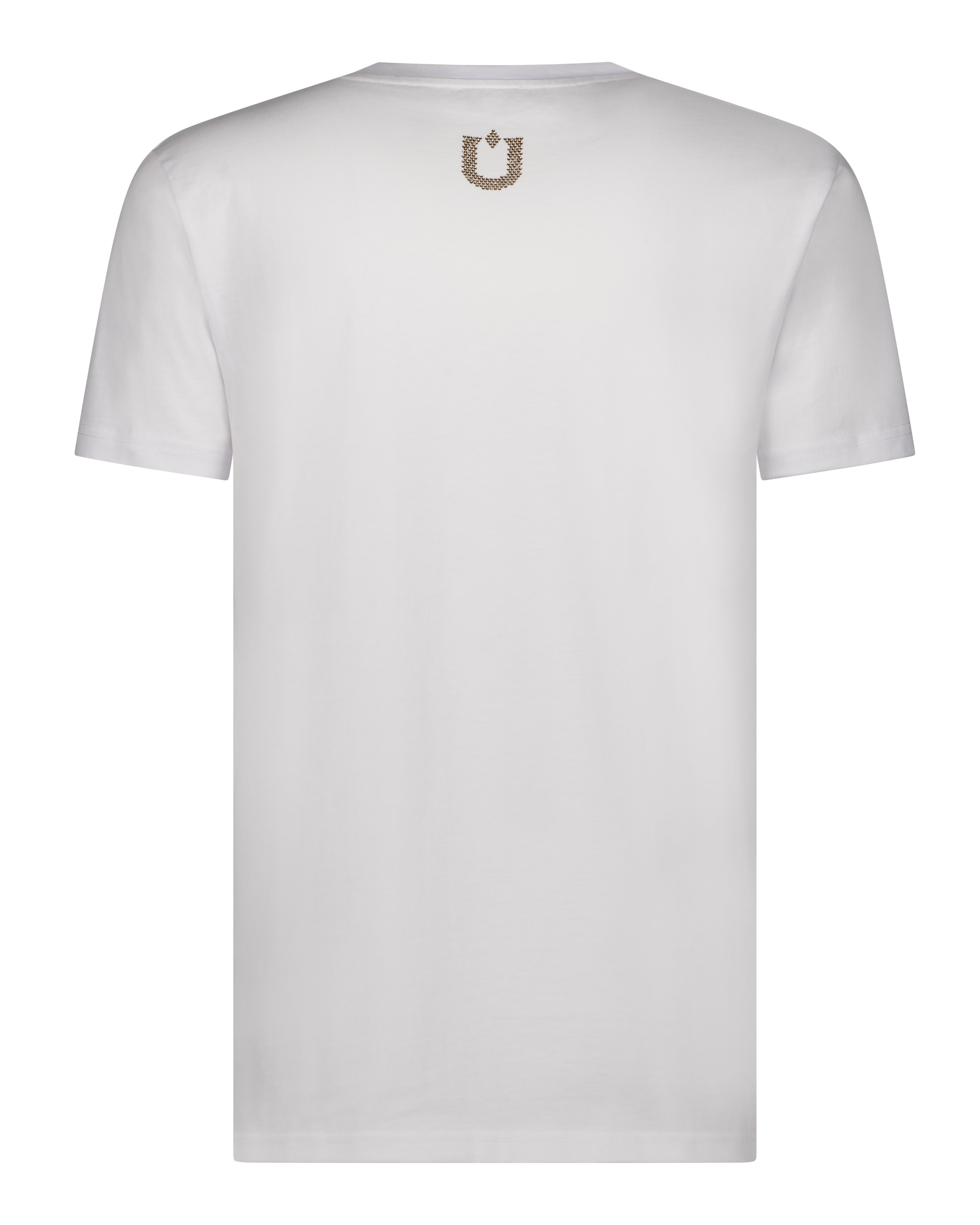 Fine Cotton T-shirt with Crystal Claw Embellishment - White - t-shirt by Urbbana