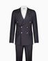 Bogart Double Breasted Suit - Navy / Caramel Strip - by Urbbana