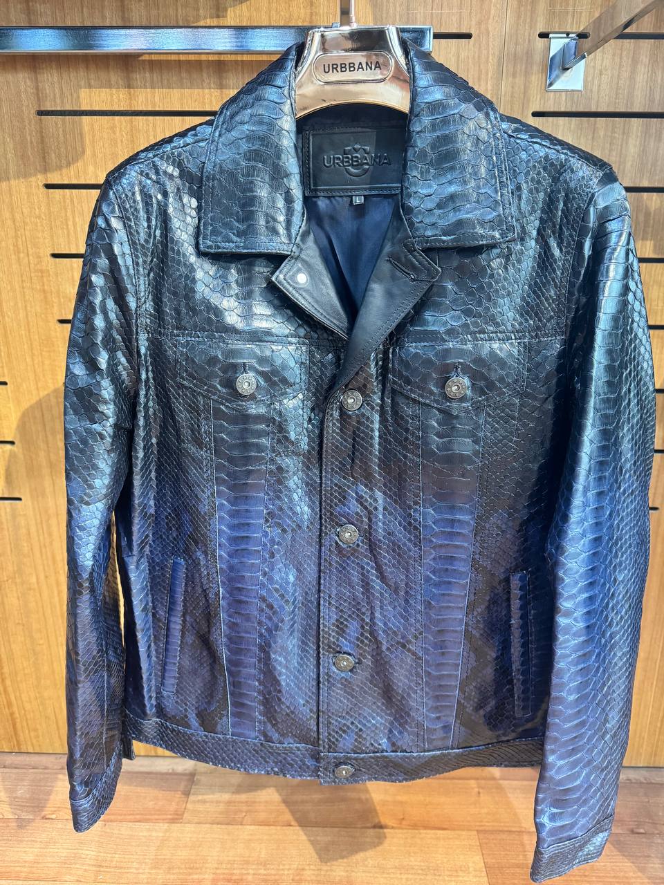 Python leather jacket