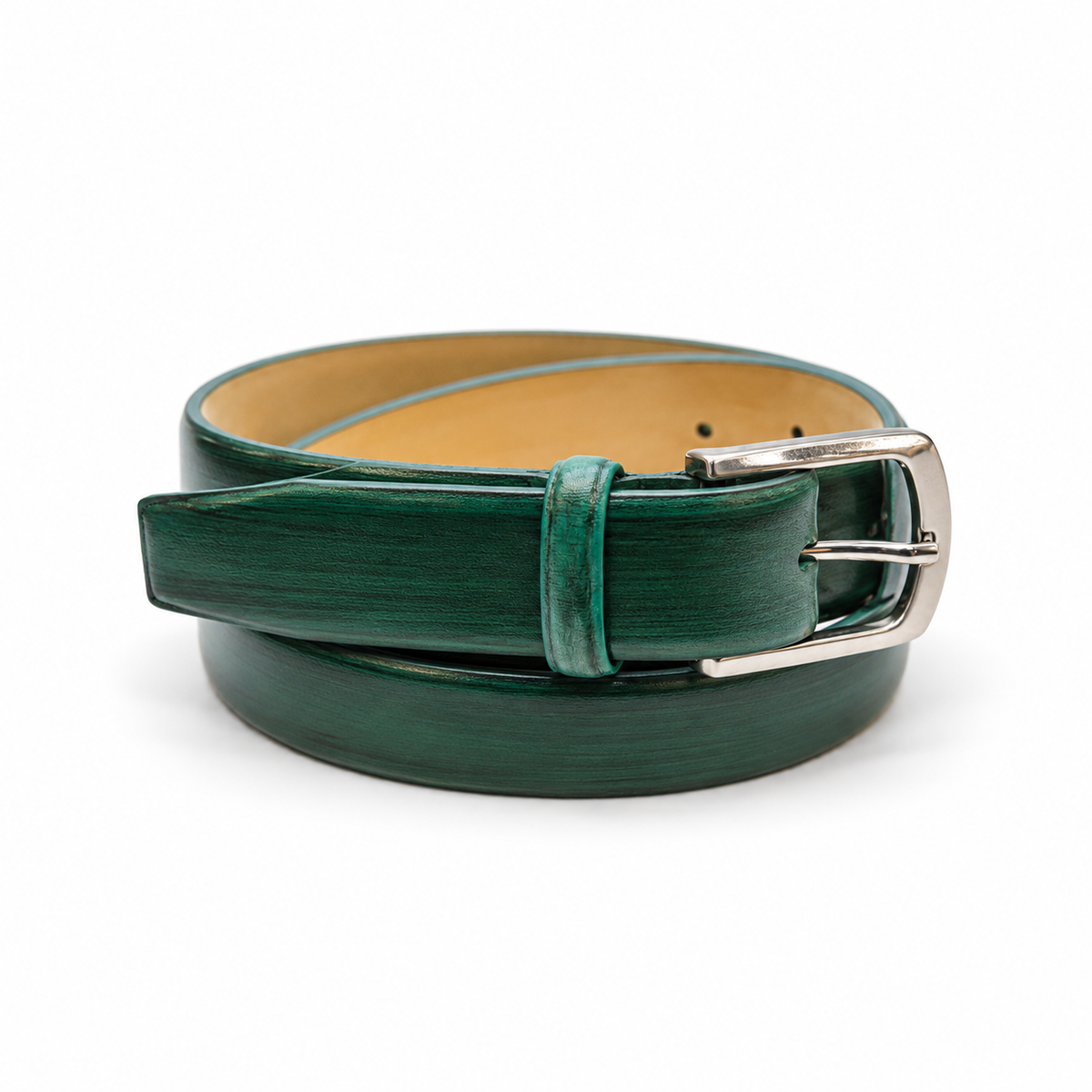 The Patina Belt - Emerald Green — studio product view