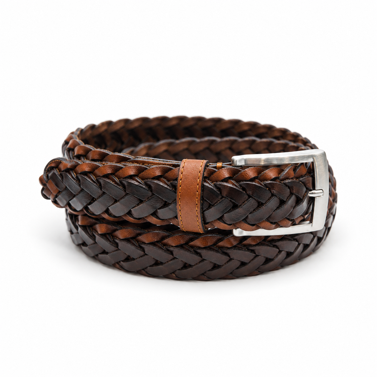 The Penne Woven Belt — studio product view