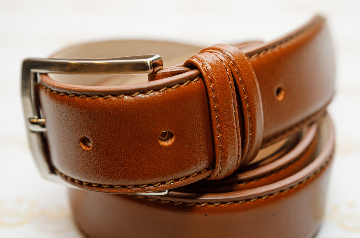 The Rami Belt - Cognac Tan — alternate angle